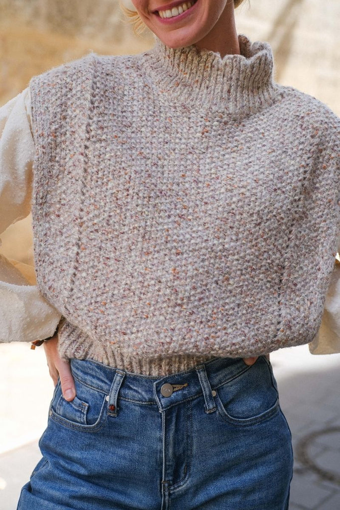 Pull Solarium, couleur beige, marque Rue Mazarine