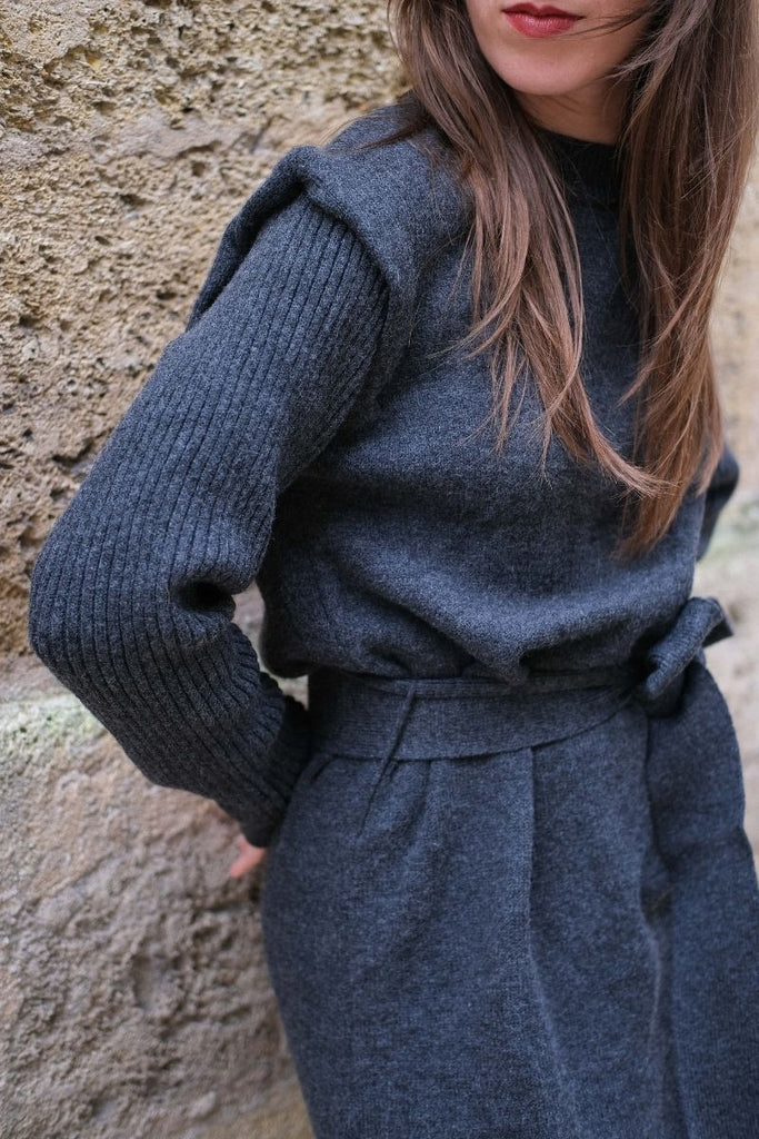 Robe Objaki, couleur gris foncé, marque Object