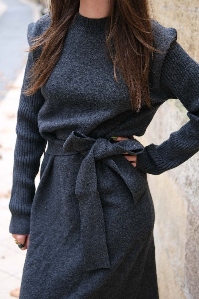 Robe Objaki, couleur gris foncé, marque Object