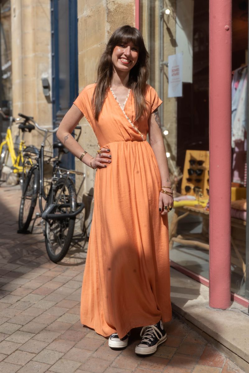 Robe Calinea, couleur terracotta, marque Artlove