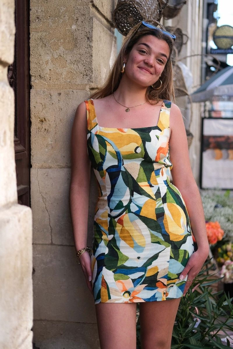 Robe Coline, couleur verte, marque Orfeo