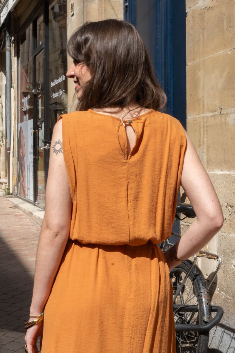Robe Julia, couleur ocre, marque The Korner