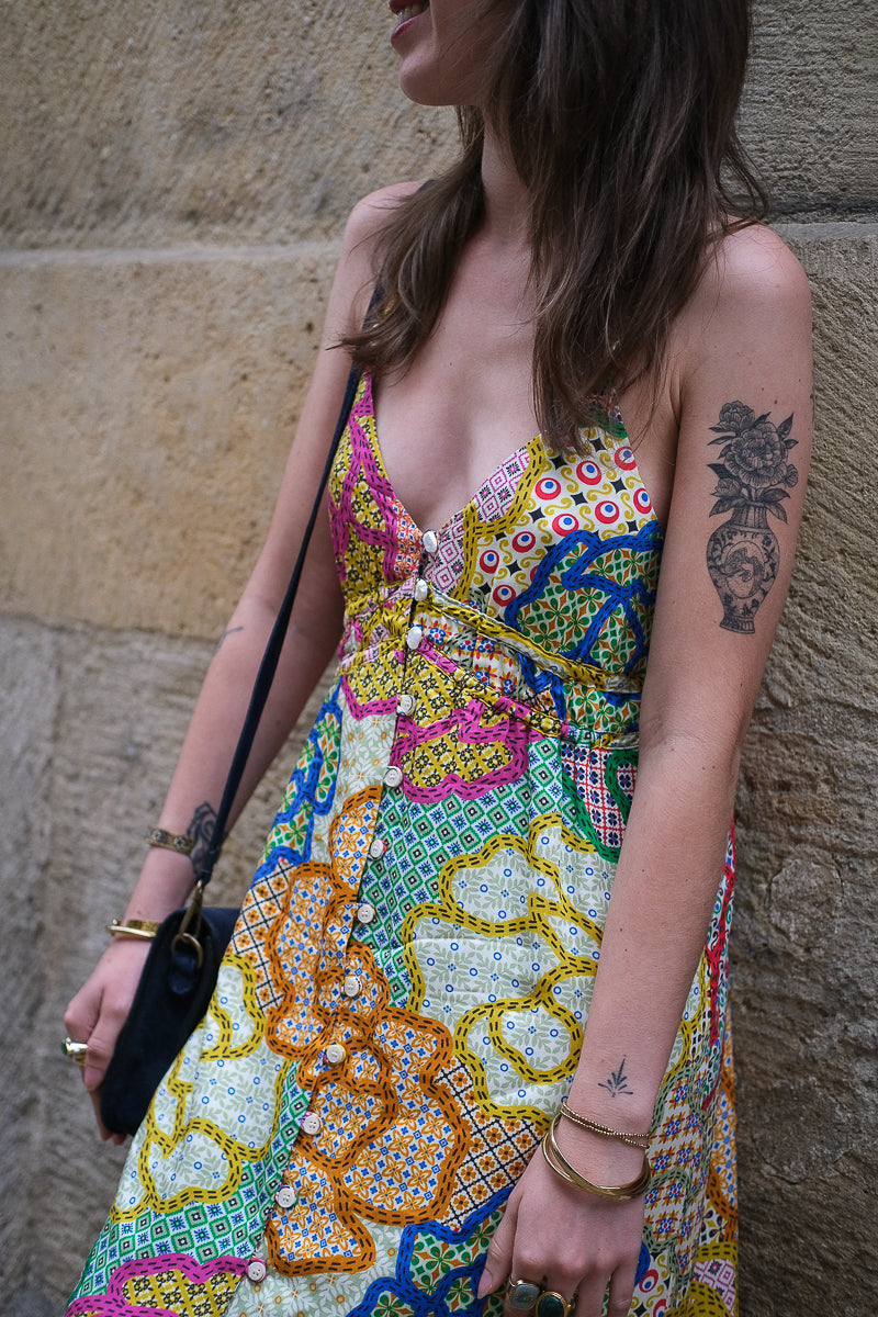 Robe Kiara, couleur multicolore, marque Orfeo