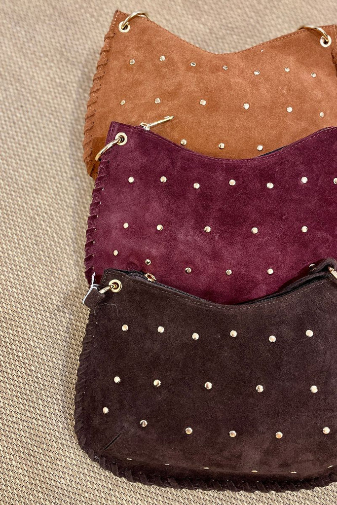 Sac Itia, 3 coloris : camel, bordeaux et chocolat, matière cuir