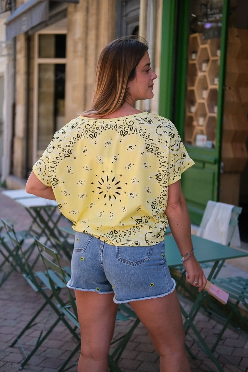 T-shirt bandana jaune