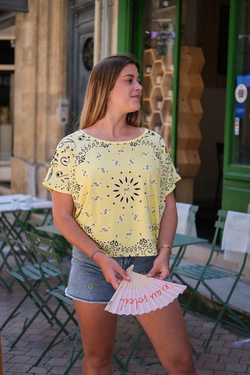 T-shirt bandana jaune