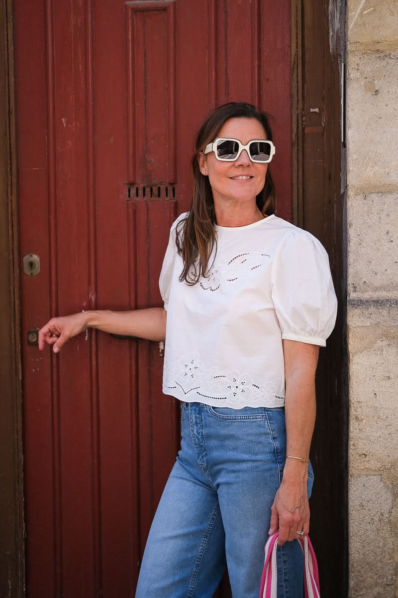 Chemise Broderie Blanc