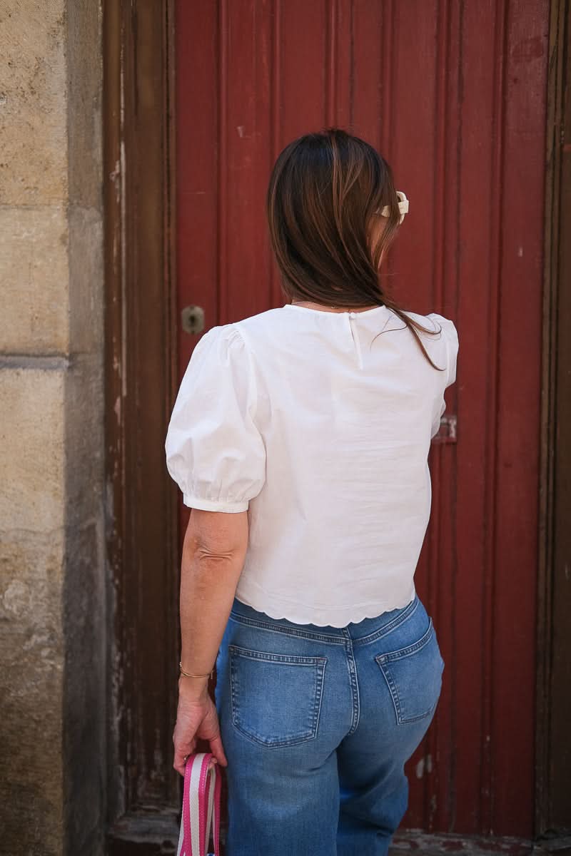 Chemise Broderie Blanc