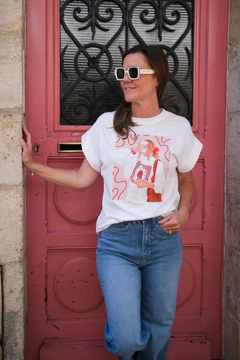 T-shirt Illustration Rouge