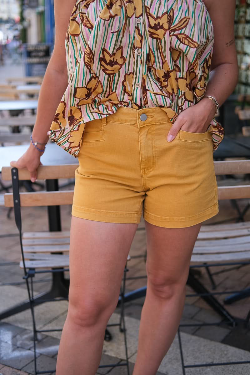 Short Denim Gold