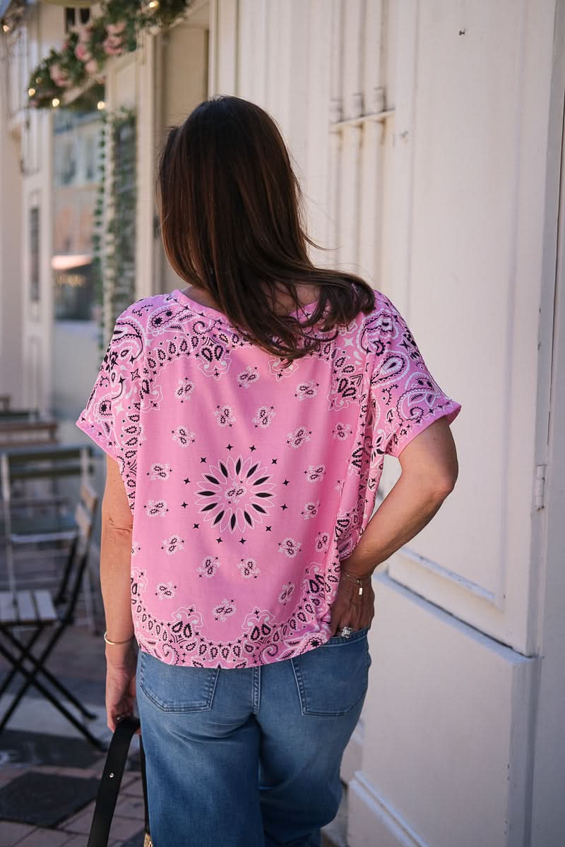 T-shirt bandana rose