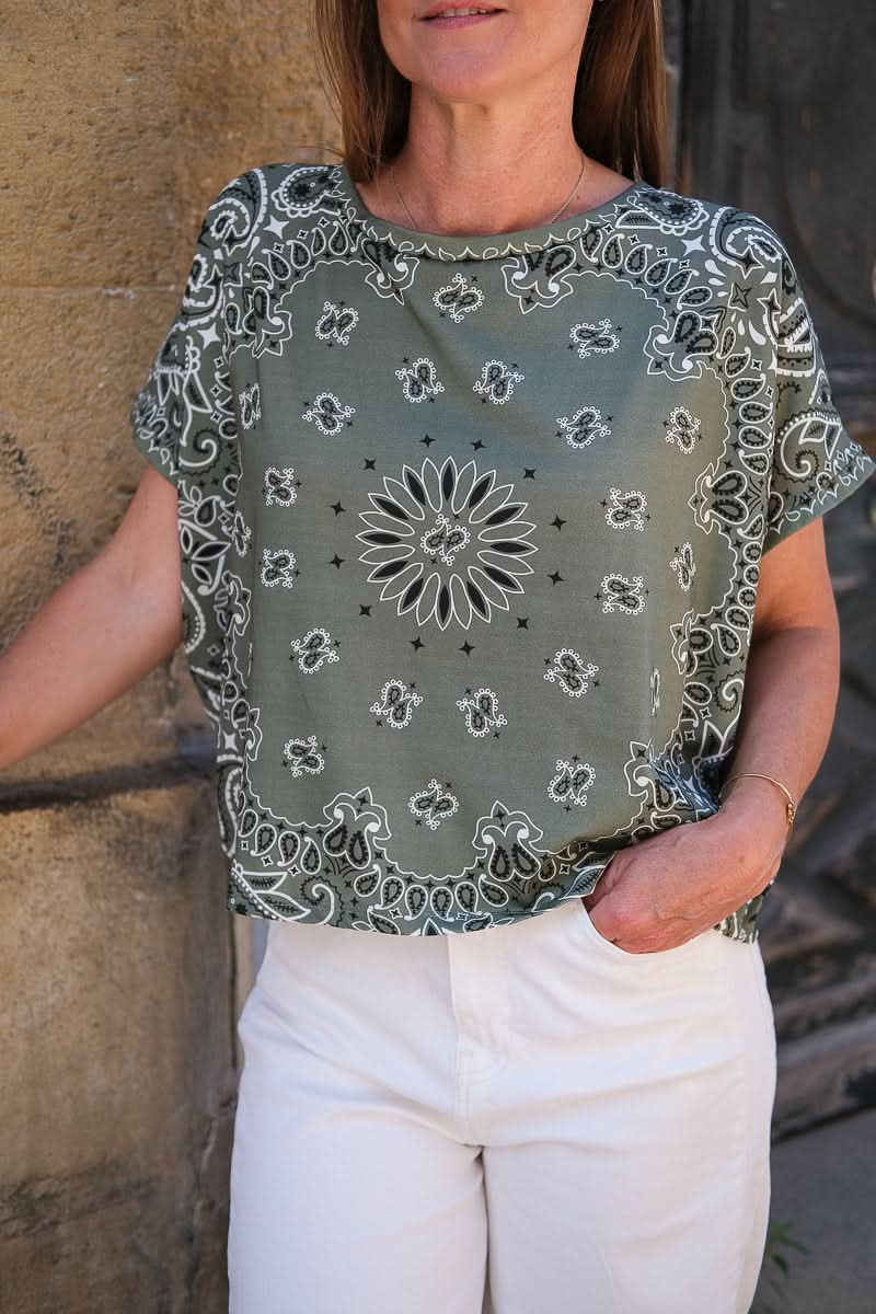 T-shirt bandana kaki