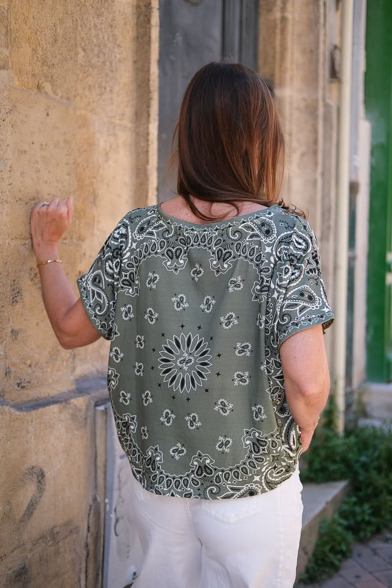 T-shirt bandana kaki