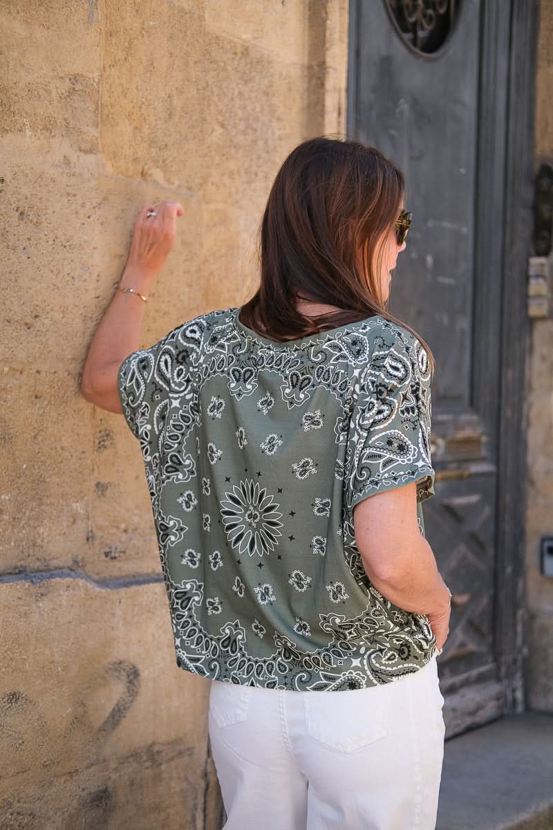 T-shirt bandana kaki