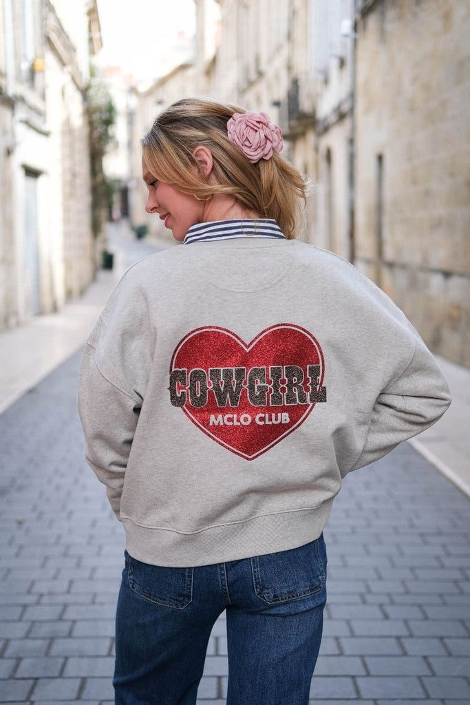 Sweat Cowgirl, couleur écru, marque Marcello