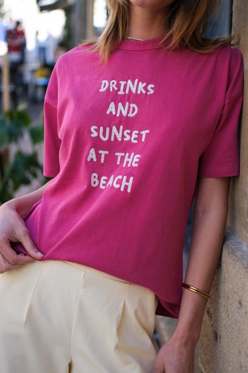 T-shirt Ihmagdy, couleur fuschia, marque Ichi