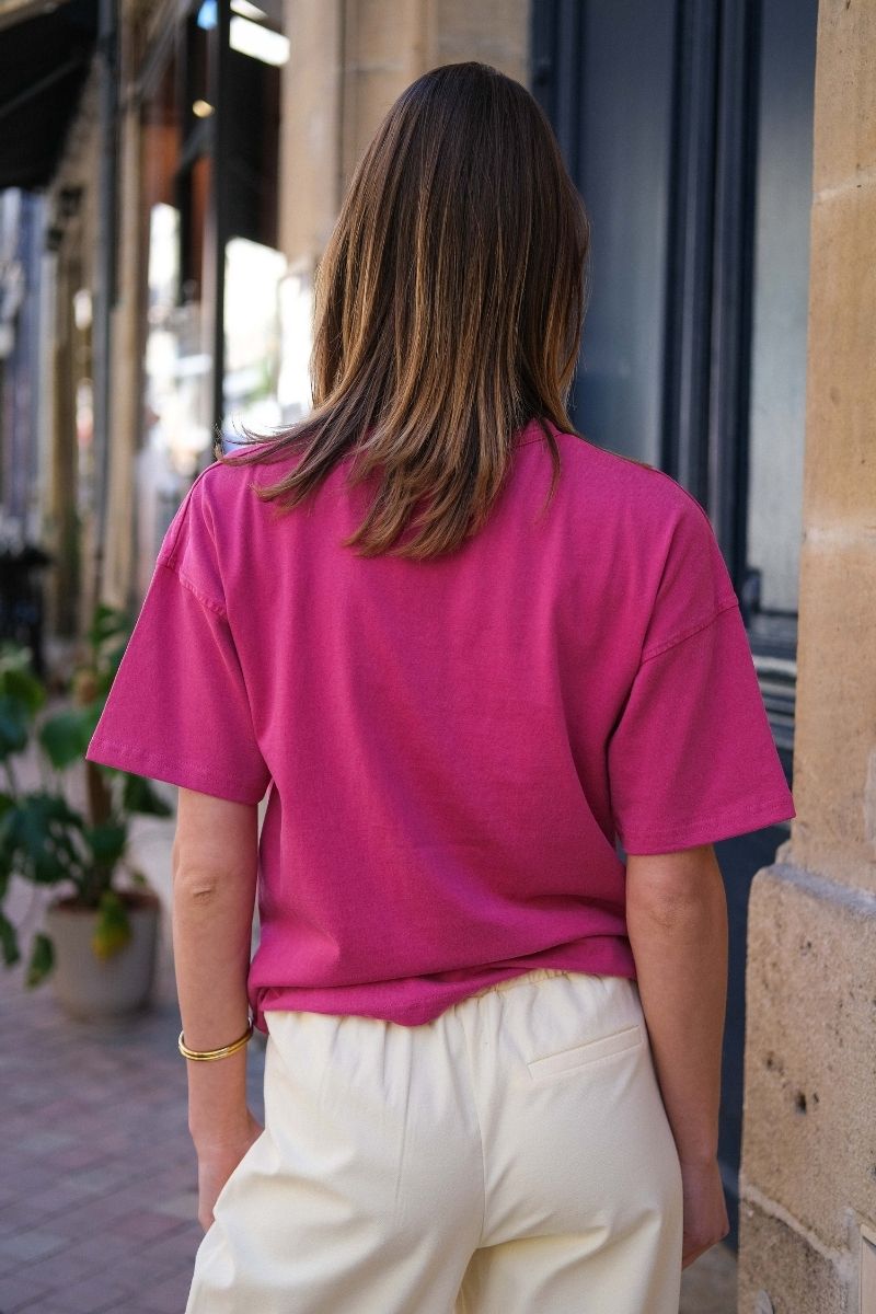 T-shirt Ihmagdy, couleur fuschia, marque Ichi