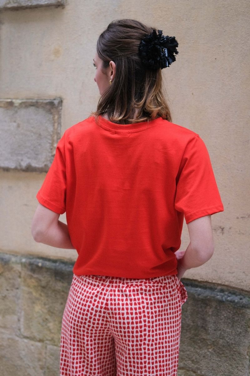 T-shirt Ihlomoni, couleur rouge, marque Ichi