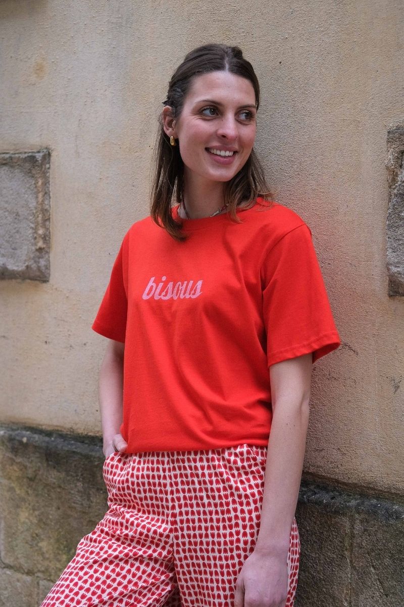 T-shirt Ihlomoni, couleur rouge, marque Ichi