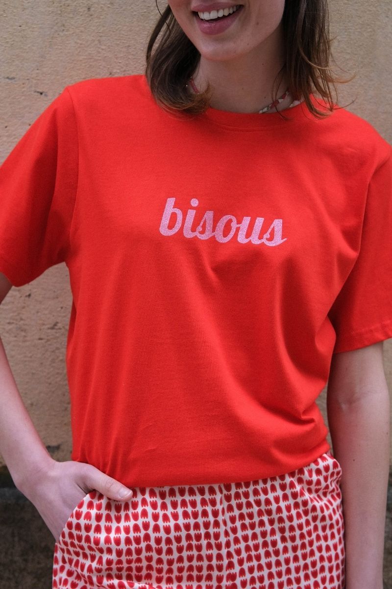 T-shirt Ihlomoni, couleur rouge, marque Ichi