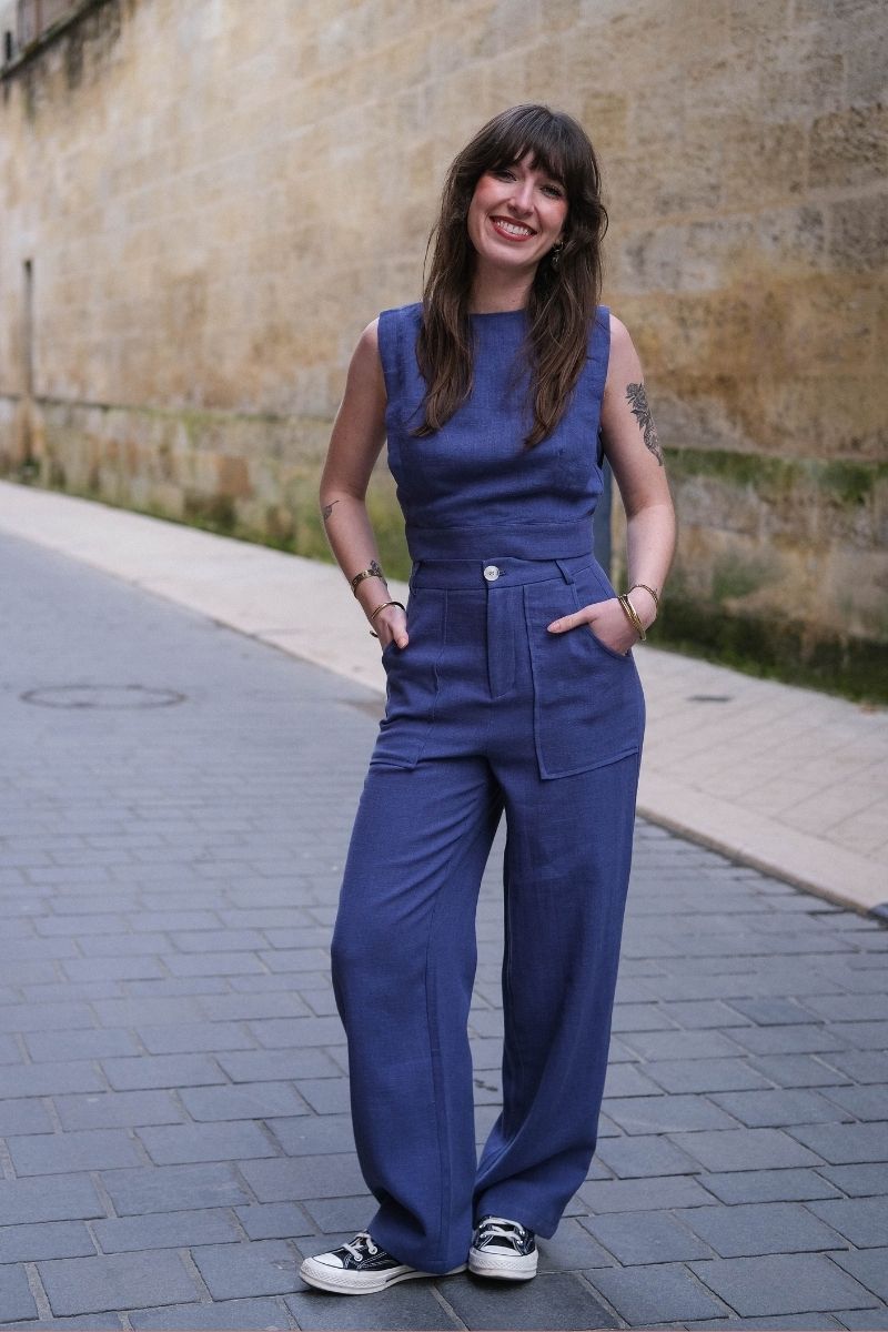 Top Clarisse, couleur bleu, marque The Korner