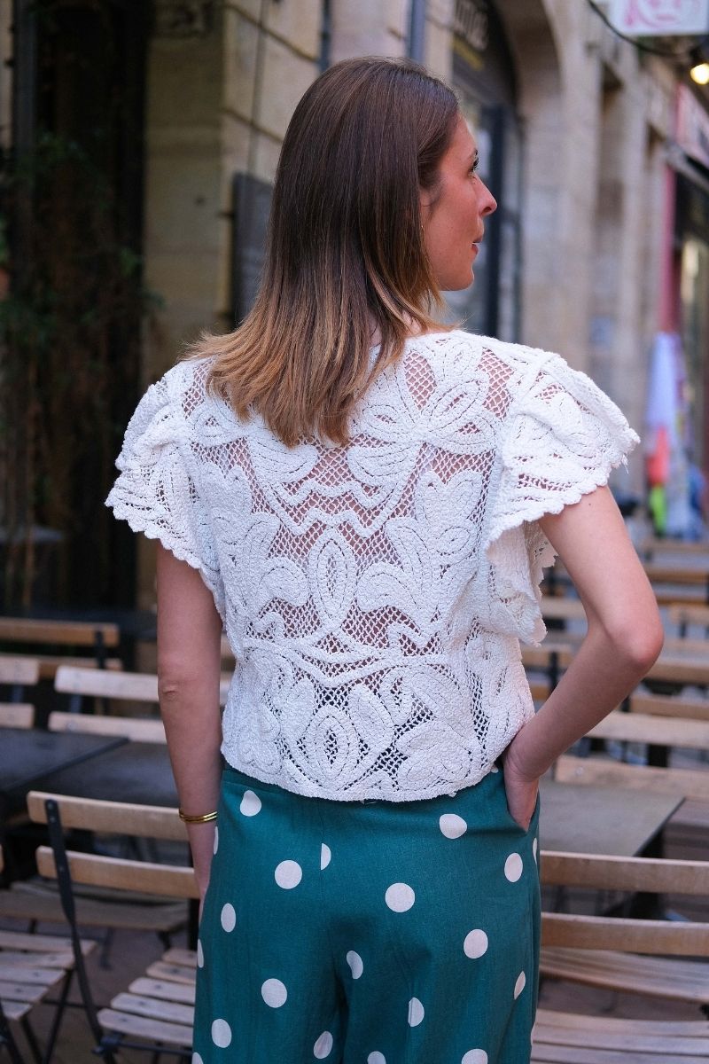 Top Joa, couleur écru, marque The Korner