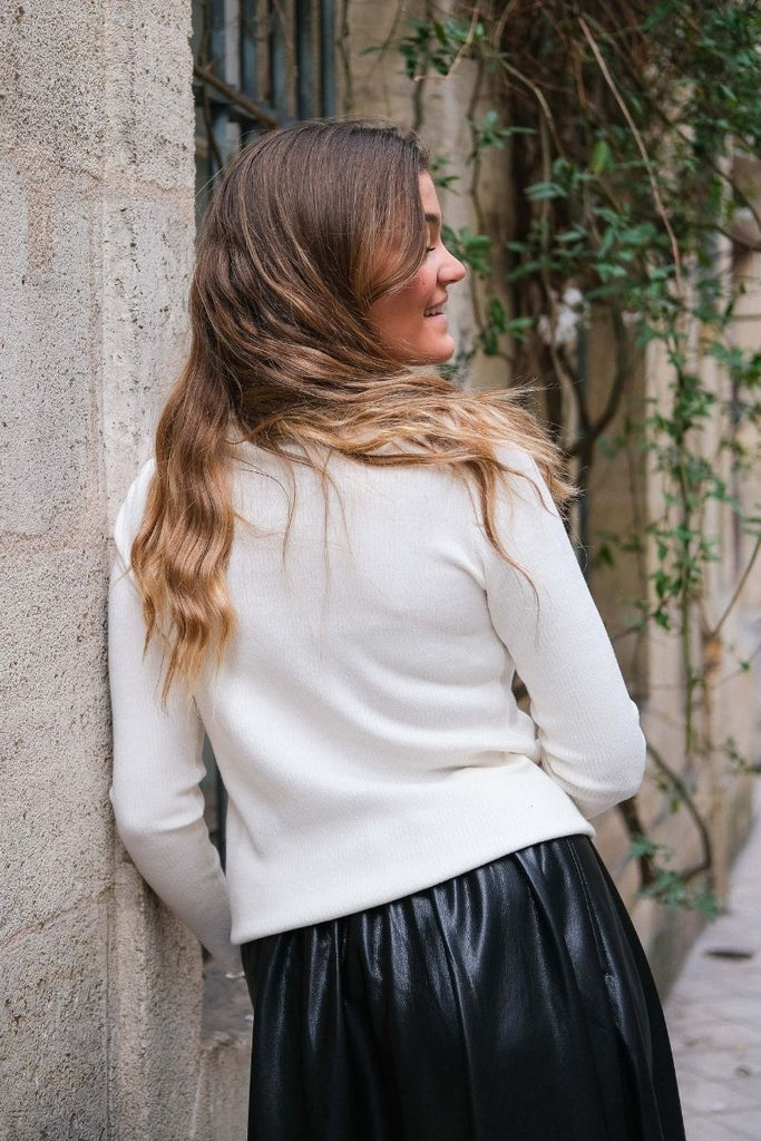 Top Lilou, couleur écru