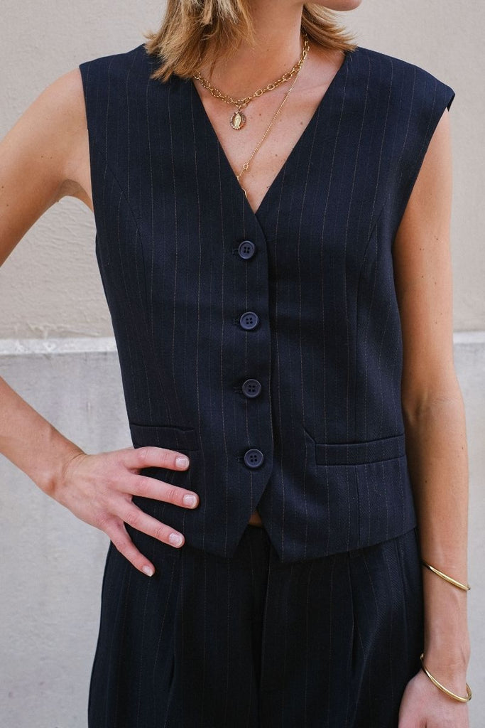 Top Paulette, couleur navy, marque See U Soon
