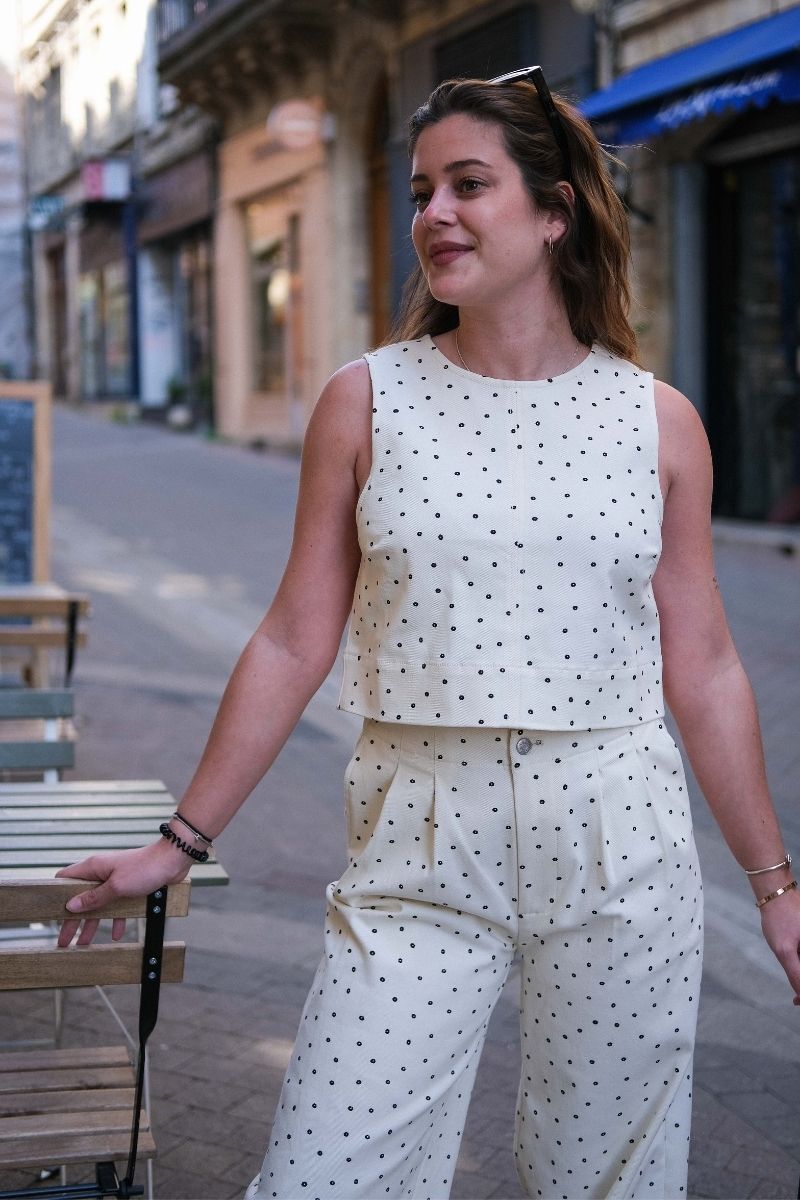 Top Taco, couleur écru, marque Laure + Max