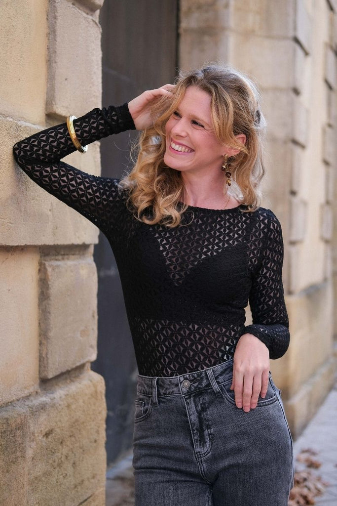 Top Tanguy, couleur noir, marque Grace & Mila