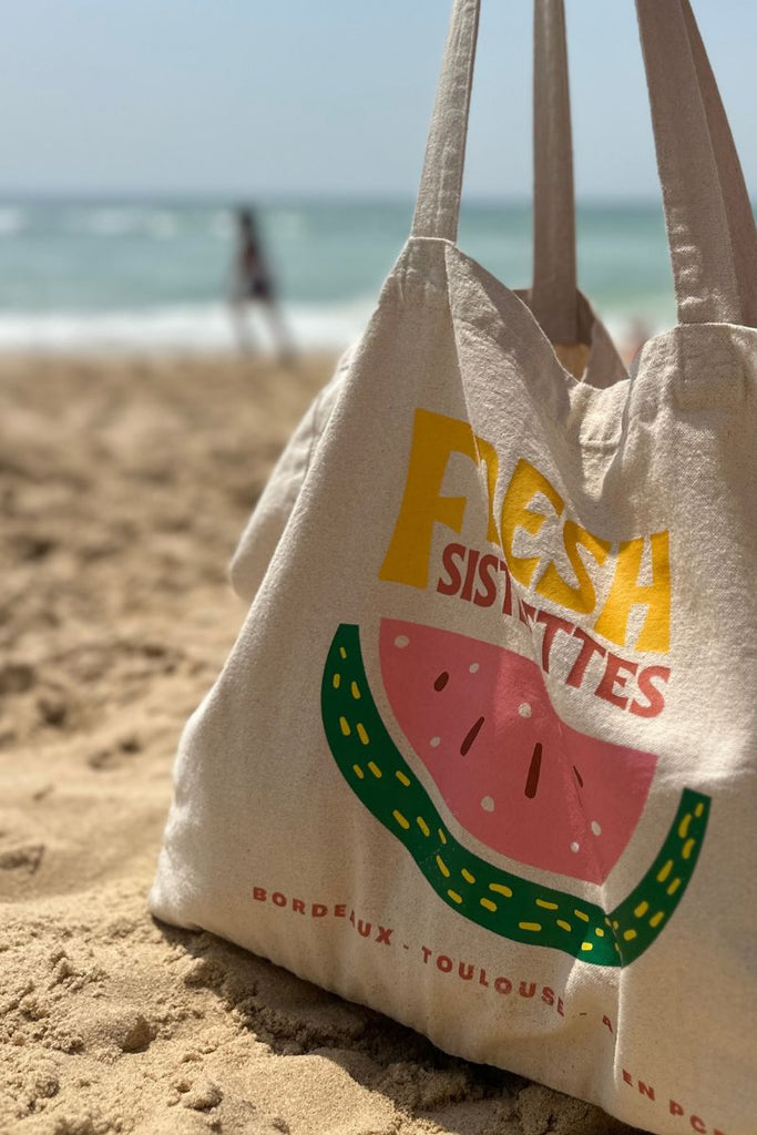 Tote Bag Sisterettes, matière coton, grandes anses
