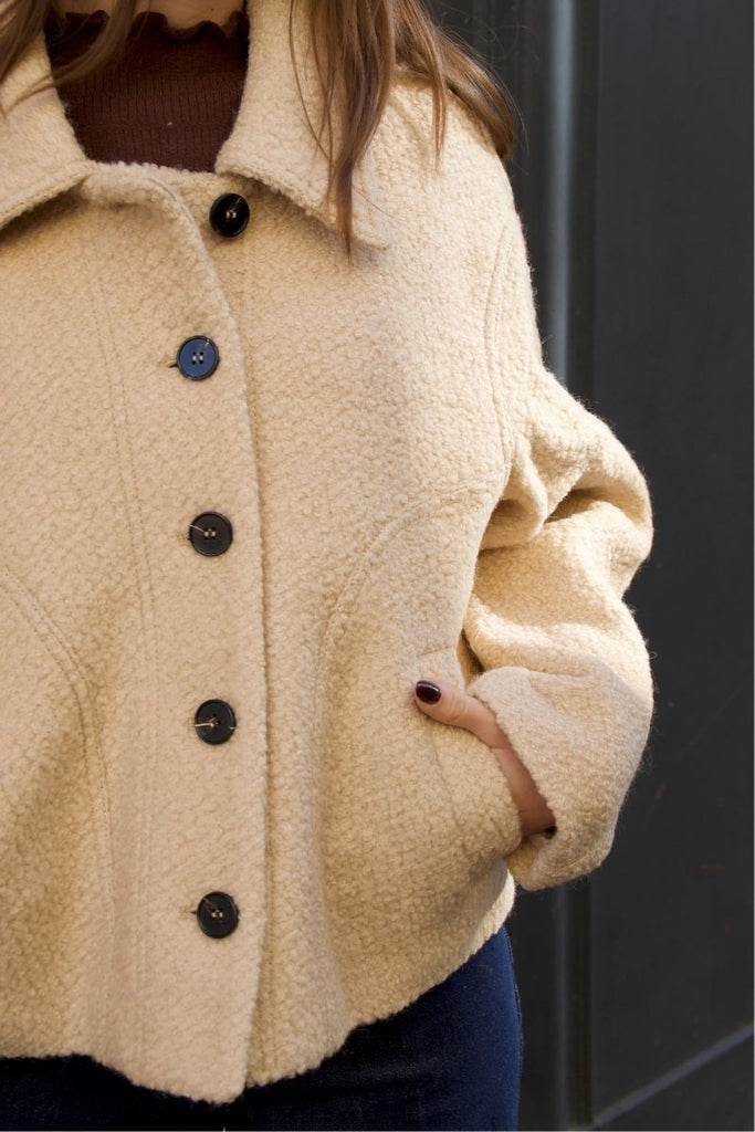 Veste Fortunata, couleur beige, marque Artlove, matière polyester et laine