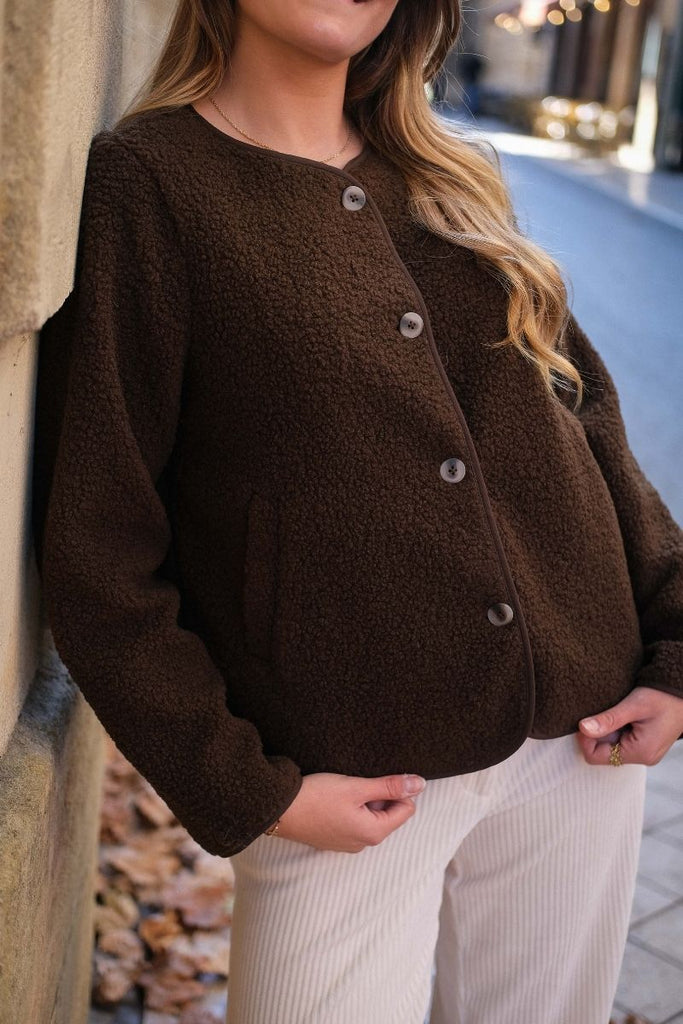 Veste Viada, couleur chocolat, marque Vila