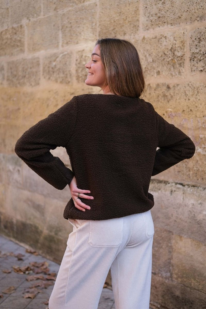 Veste Viada, couleur chocolat, marque Vila