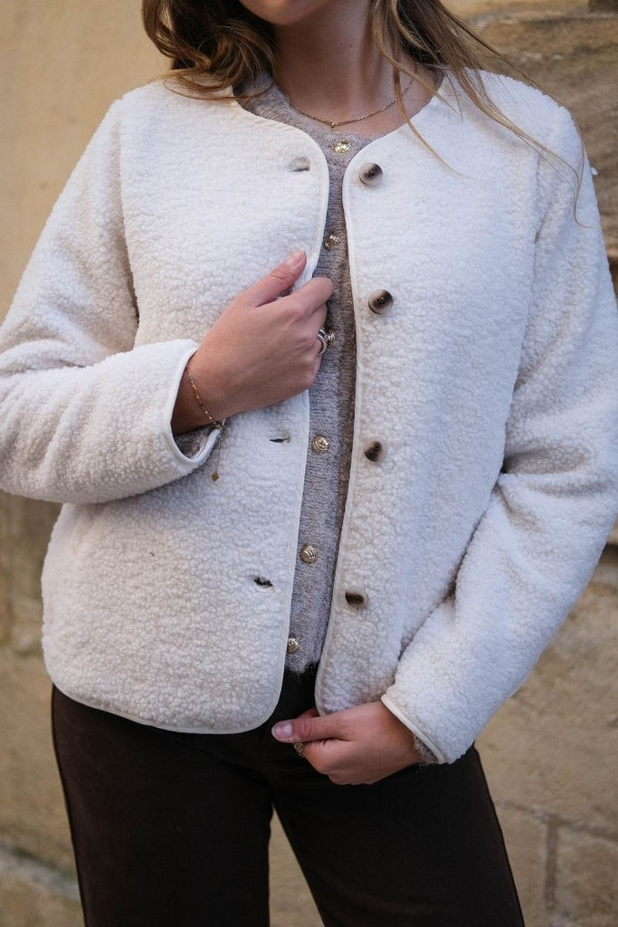 Veste Viada, couleur écru, marque Vila