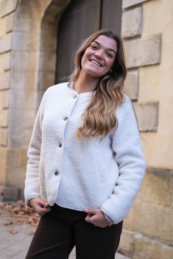 Veste Viada, couleur écru, marque Vila