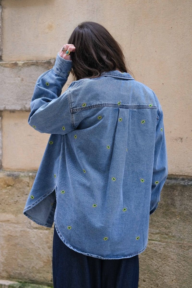 Veste Vlodia, motif broderies, marque Laure + Max, manches longues